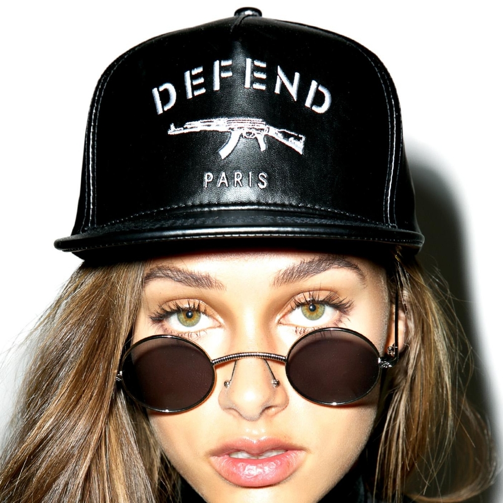 UNWORN Defend Paris Leather Snapback